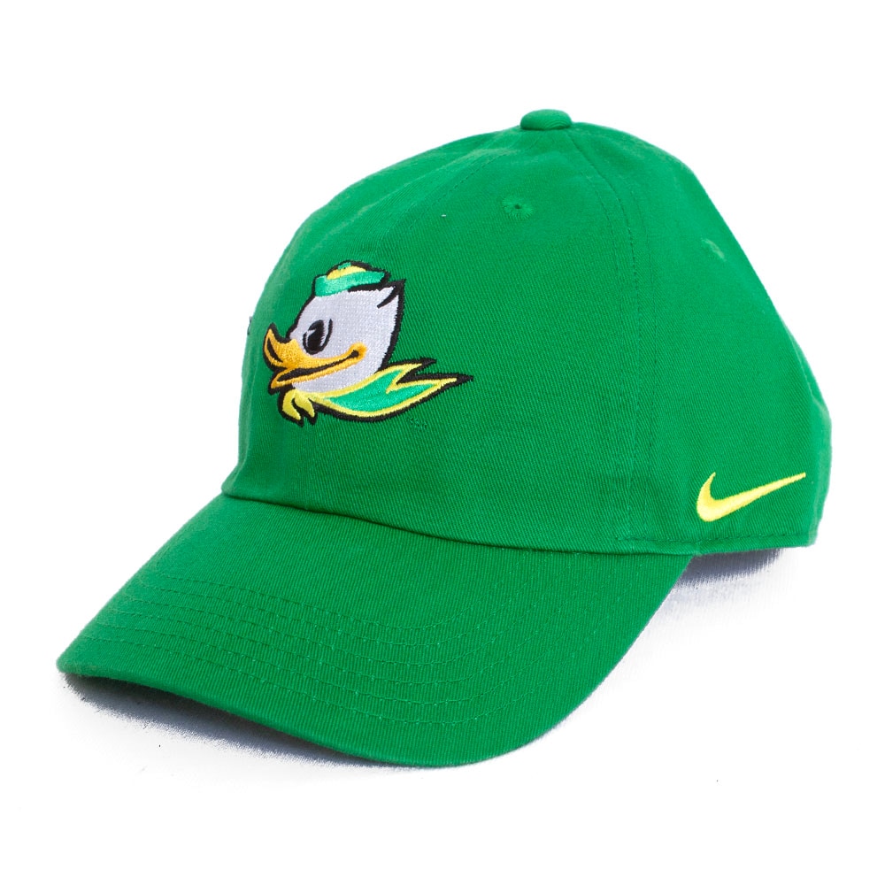 Fighting Duck, Nike, Green, Curved Bill, Cotton, Accessories, Youth, Twill, Adjustable, Hat, 859361